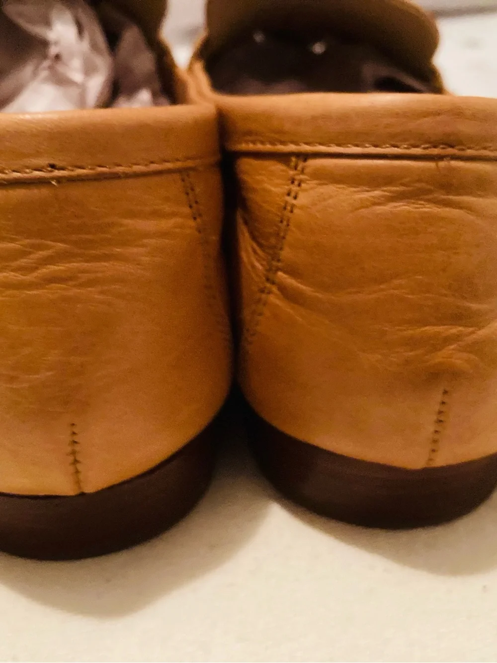 Veronica Beard Cognac Woven Leather Slip-On Loafers